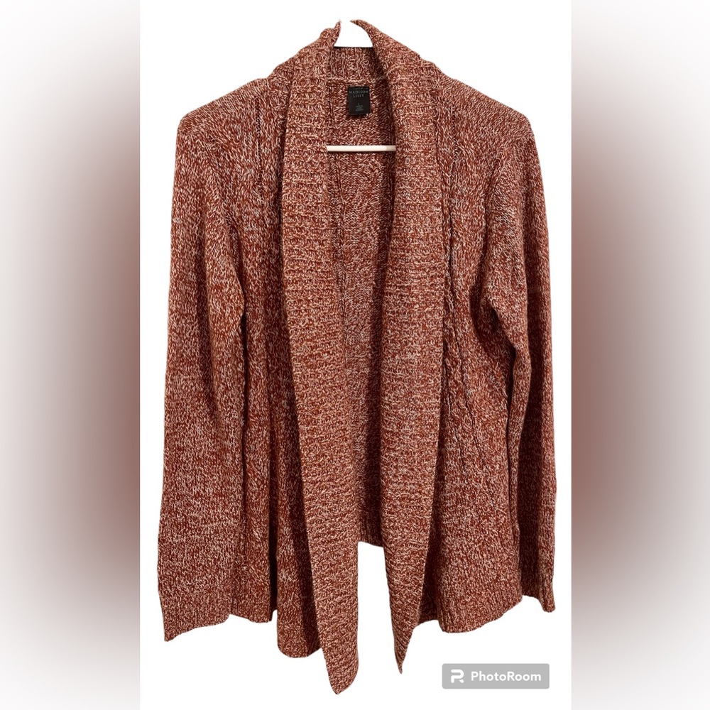 MADISON LILLY Size Large Serra Cable Knit Cardigan Stitch Fix Sweater